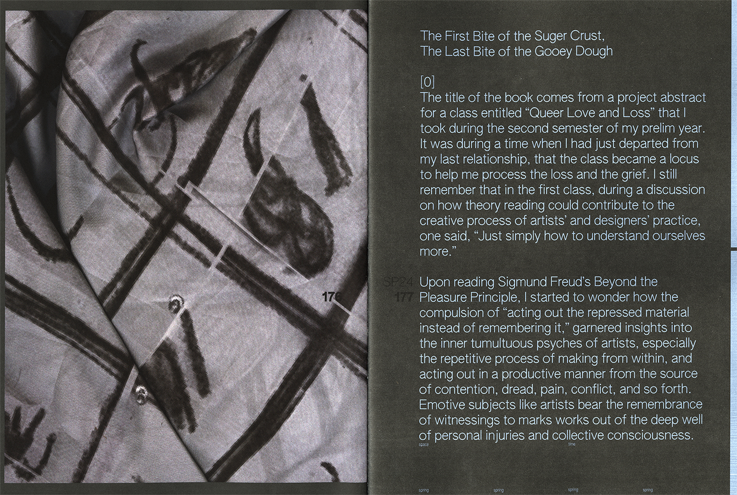 a spread from 'The First Bite of the Sugar Crust, The Last Bite of the Gooey Dough'
