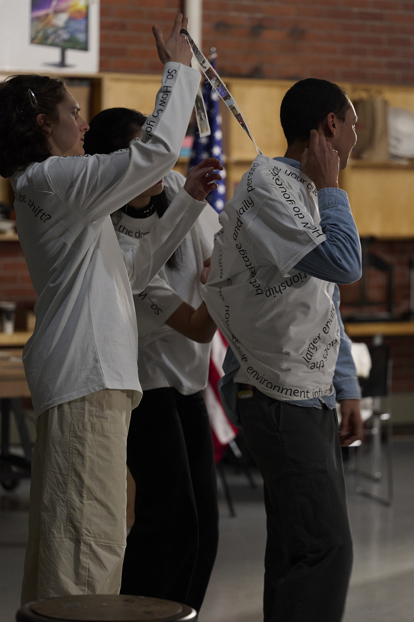 photography documentation of the lecture performance for the intimate shirt publication
